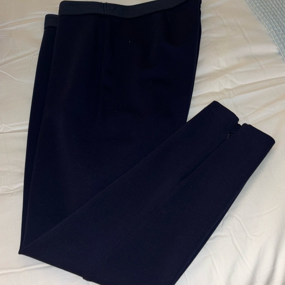 Talbots Navy slim ankle slacks